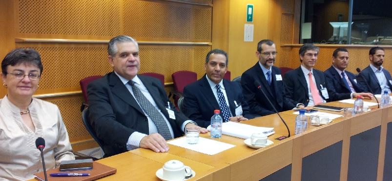 Reunión en Bruselas, con la participación de Osiris de León, de la República Dominicana.