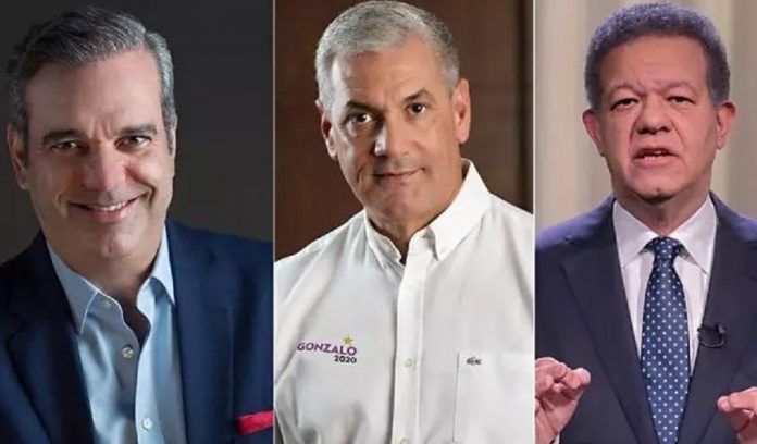 Luis Abinader, Gonzalo Castillo y Leonel Fernández