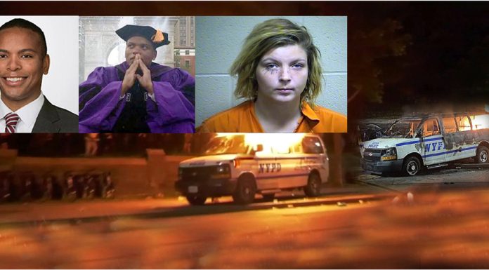 Abogados y una mujer enfrentan cadena perpetua por incendiar con bombas molotov vehículos del NYPD en protestas por Floyd