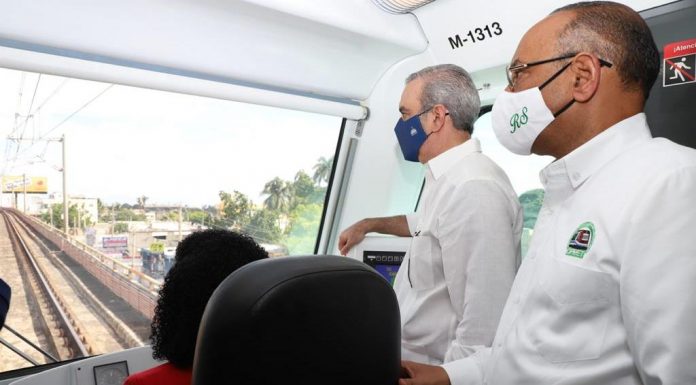 Abinader anuncia más vagones línea 1 y 2 Metro Santo Domingo y monorriel en Santiago