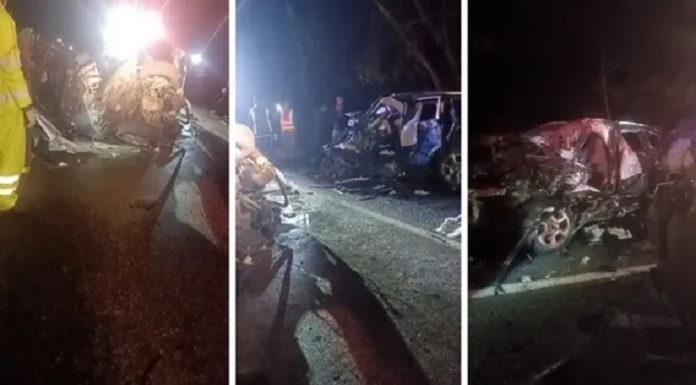 Cinco muertos deja accidente en kilómetro 77 de autopista Duarte