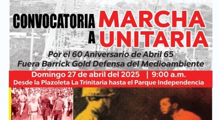 Todo listo y gran entusiasmo para gran marcha de este domingo por el 60 aniversario de la Revolución de Abril, el agua, la vida y la soberanía