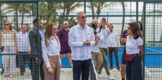 Luis Abinader y Carolina Mejía inauguran Malecón Deportivo