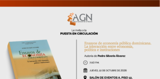 Archivo General de la Nación le invita a la puesta en circulación del libro «Ensayos de economía pública dominicana. La interacción entre economía, política e instituciones»
