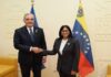 Roma: Luis Abinader y Delcy Rodríguez tratan cooperación energía y consular